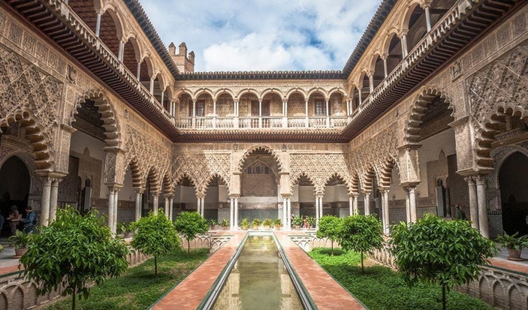 Patio in the Alcazar of Seville