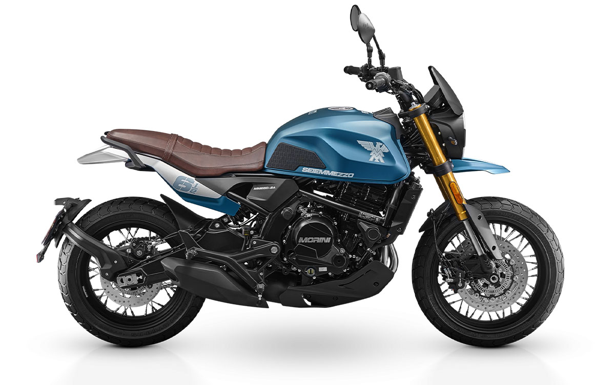 MOTO MORINI SEIEMMEZZO SCR BLEUE