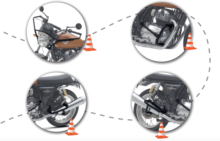 Détails pièces Kit permis A2 interceptor royal enfield